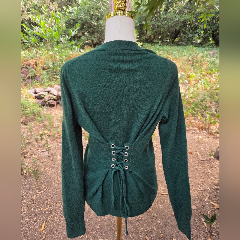 Sandro Paris Women's Green Cardigan Sweater - Picture 2 of 7